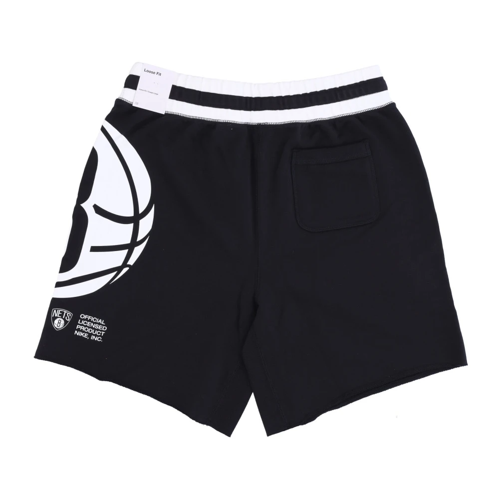 Nike NBA Fleece Shorts Brooklyn Nets Zwart Black Heren