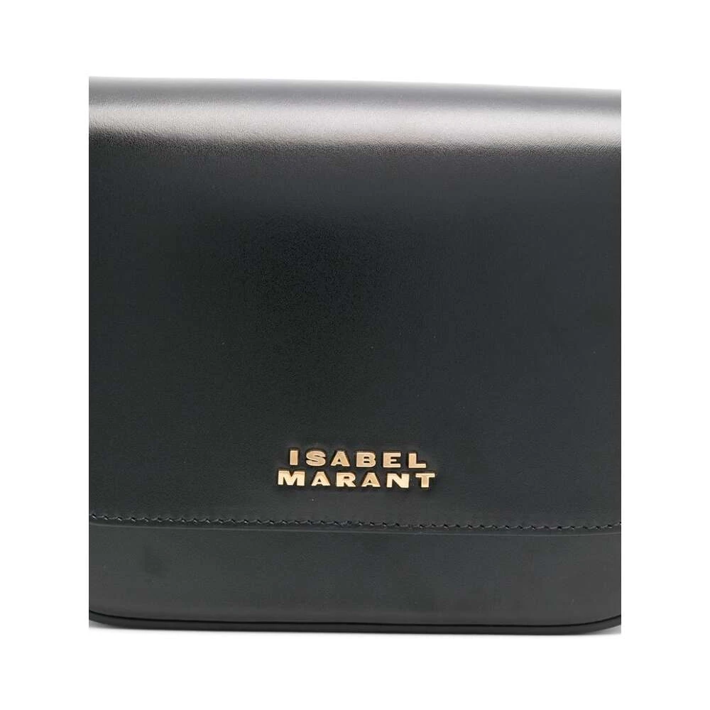 Isabel marant Zwarte leren ketting schoudertas Black Dames