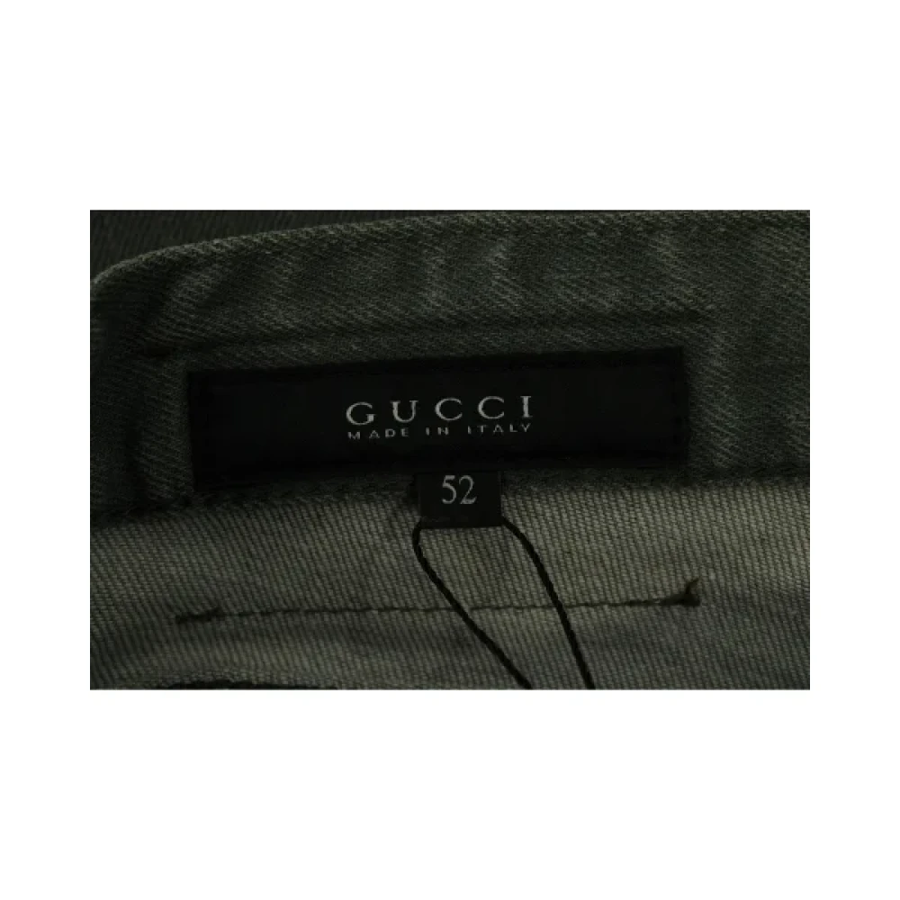 Gucci Vintage Pre-owned Cotton jeans Green Heren