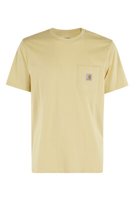 t-shirt-jaune-poche-manches-courtes