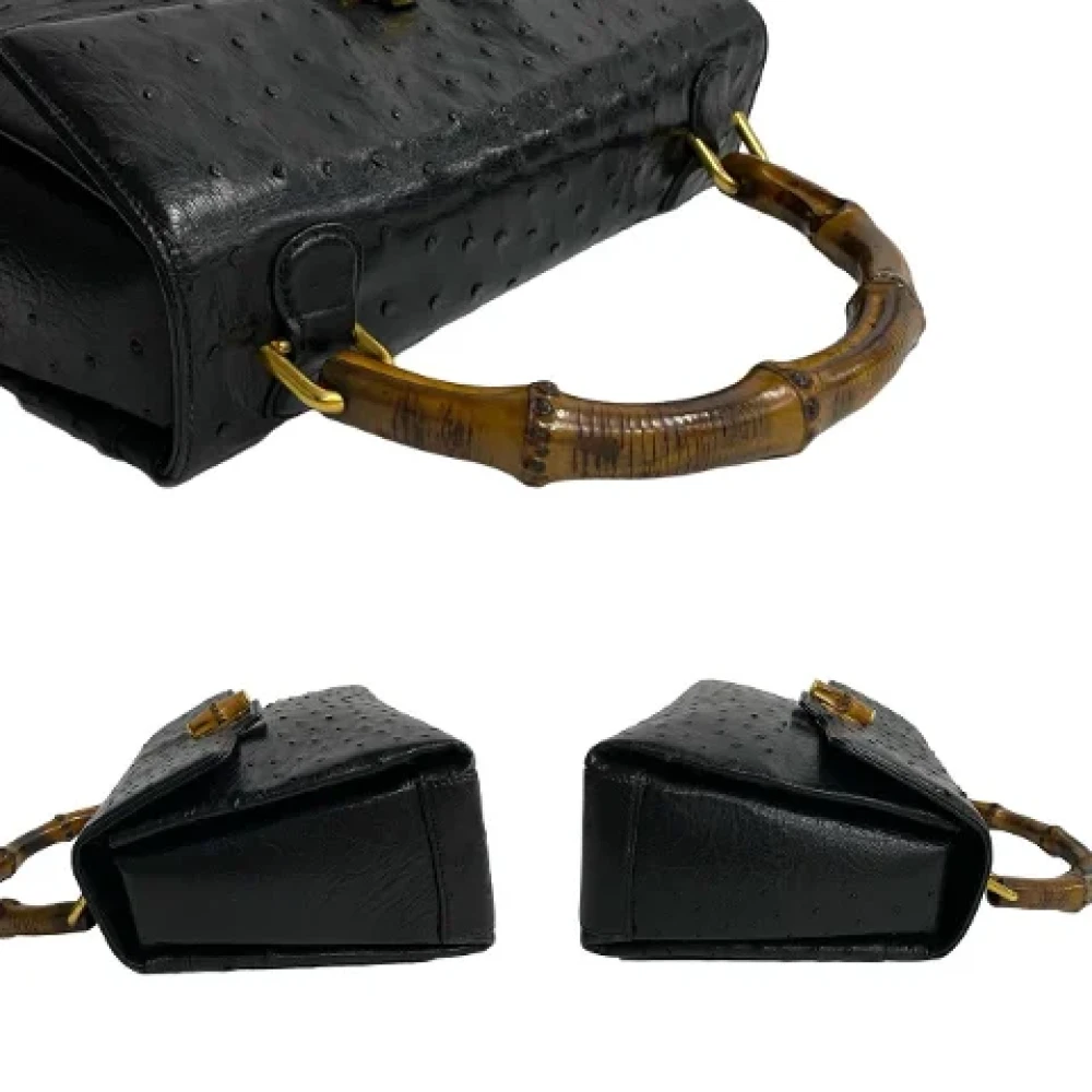 Gucci Vintage Pre-owned Leather handbags Black Dames