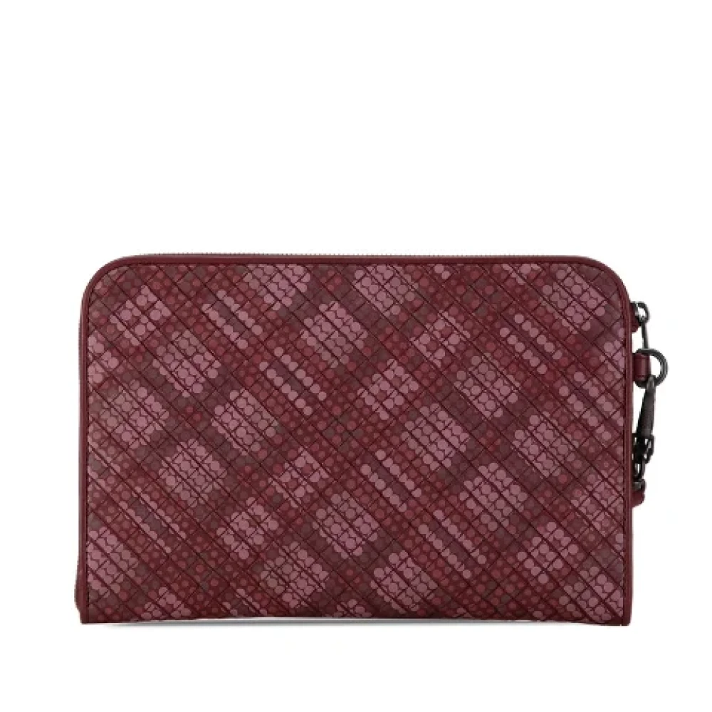 Bottega Veneta Vintage Pre-owned Leather clutches Purple Dames
