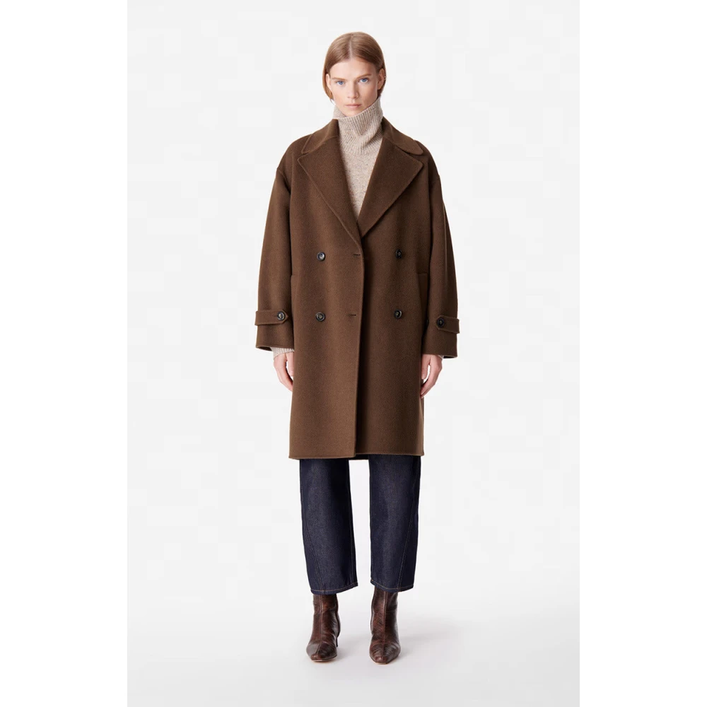 Vanessa Bruno Khaki Wollen Blend Ceintuurjas Green Dames