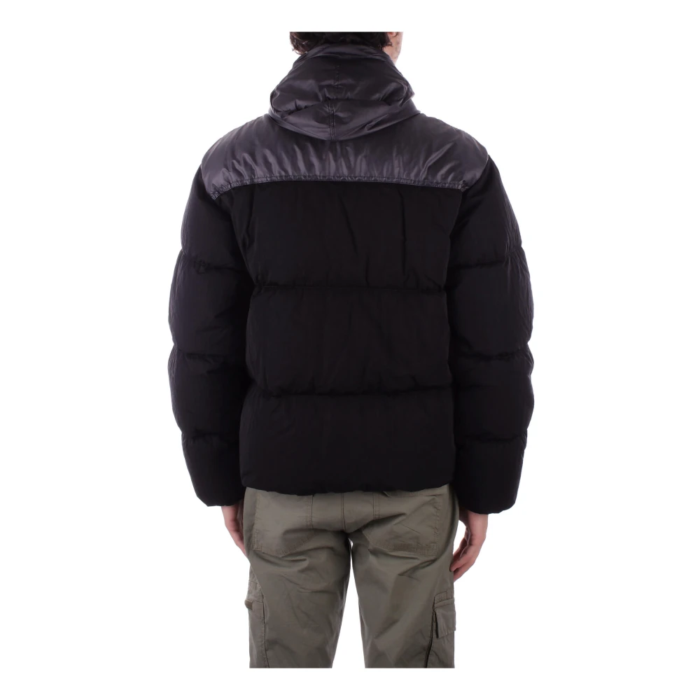 C.P. Company Hooded Logo Ritsjas Zwart Black Heren