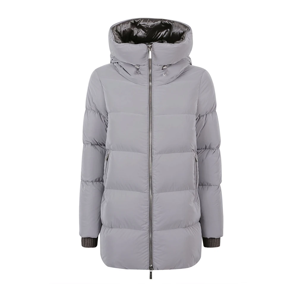 Moorer Italiaanse donsgevoerde jas Gray Dames