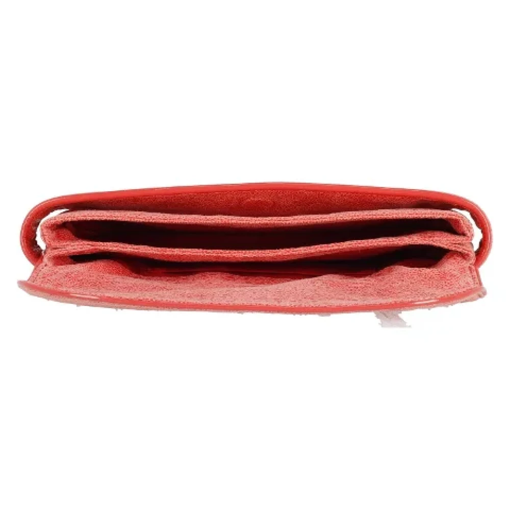 Stella McCartney Pre-owned Leather clutches Red Dames