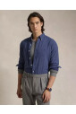 chemise-bleue-avec-logo-custom-fit