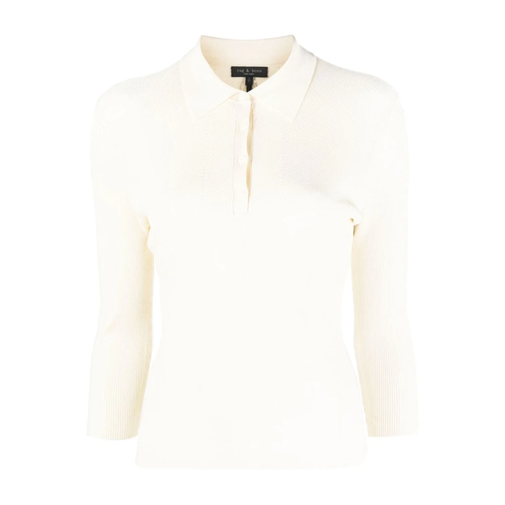 Rag & Bone Casual Beige Button Down Blouse Beige Dames