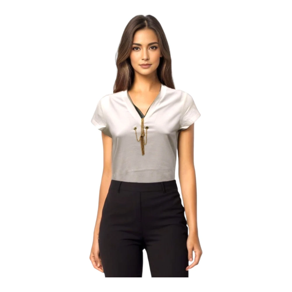 Gaudi Korte Mouw T-shirt Gray Dames