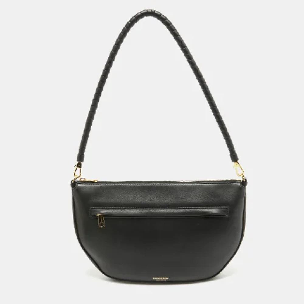 Burberry Vintage Pre-owned Leather shoulder-bags Black Dames