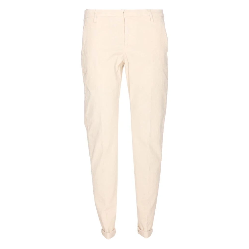 Dondup Homme Blanc Pantalons, Taille: W30 Jean En Velours Côtelé À Boutons