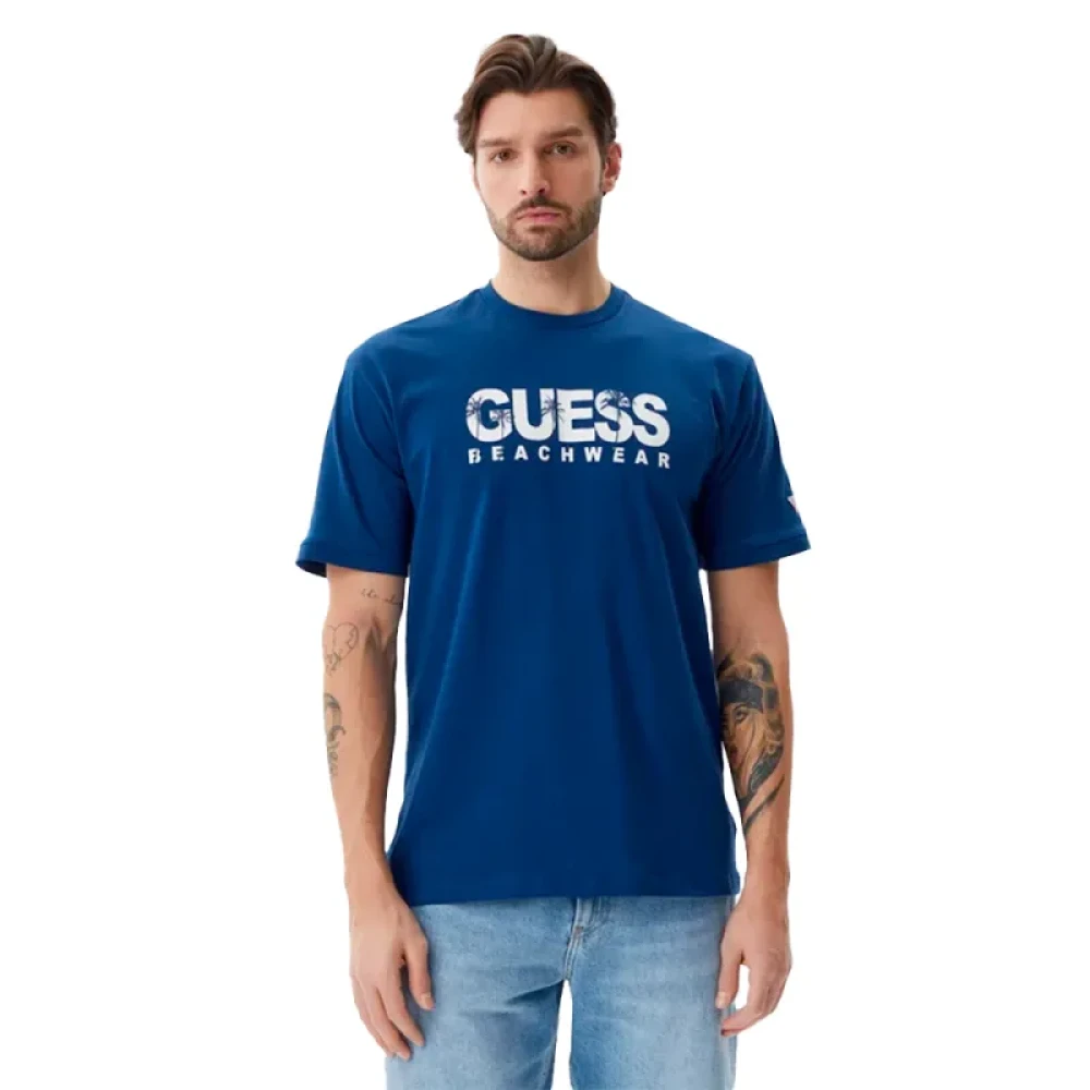 Guess - Tops > T-Shirts - Blue - Guess - Modalova