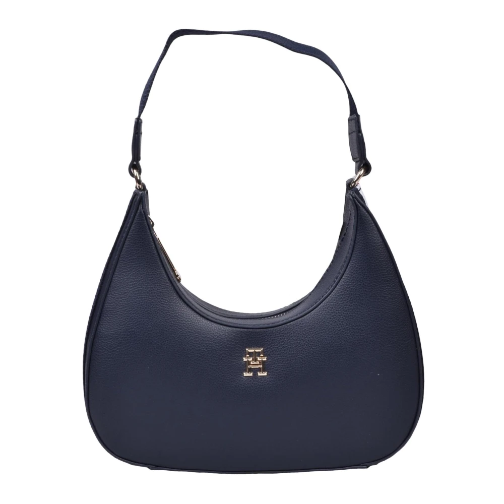 Tommy Hilfiger Schoudertas van gerecycled polyester met rits Blue Dames