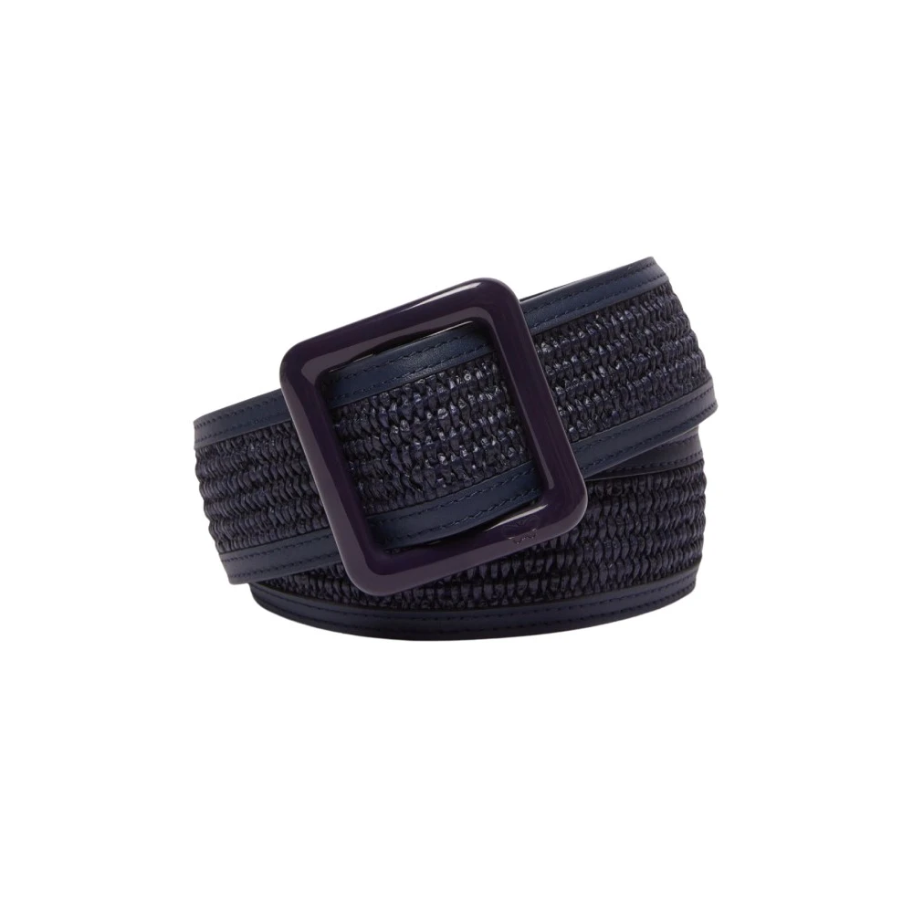Max Mara Weekend Raffia Effect Riem Black Dames
