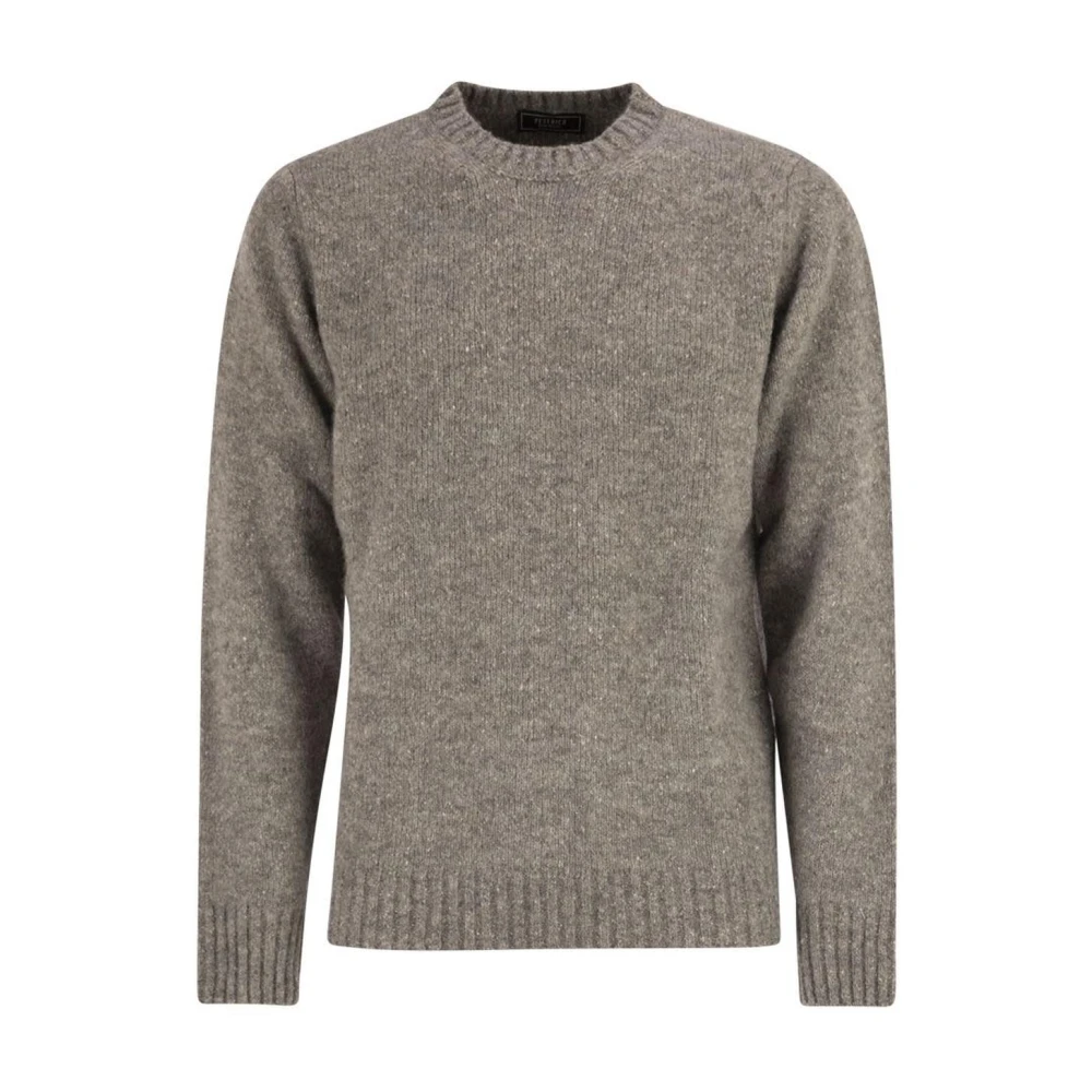 Peserico Men's Gray Speckled Crew Neck Jumper - Round-Neck Knitwear - 2XL - Knitwear