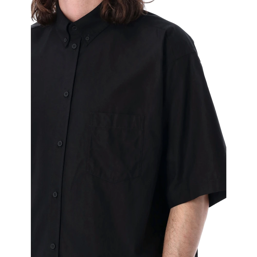 Balenciaga Short Sleeve Shirts Black Heren