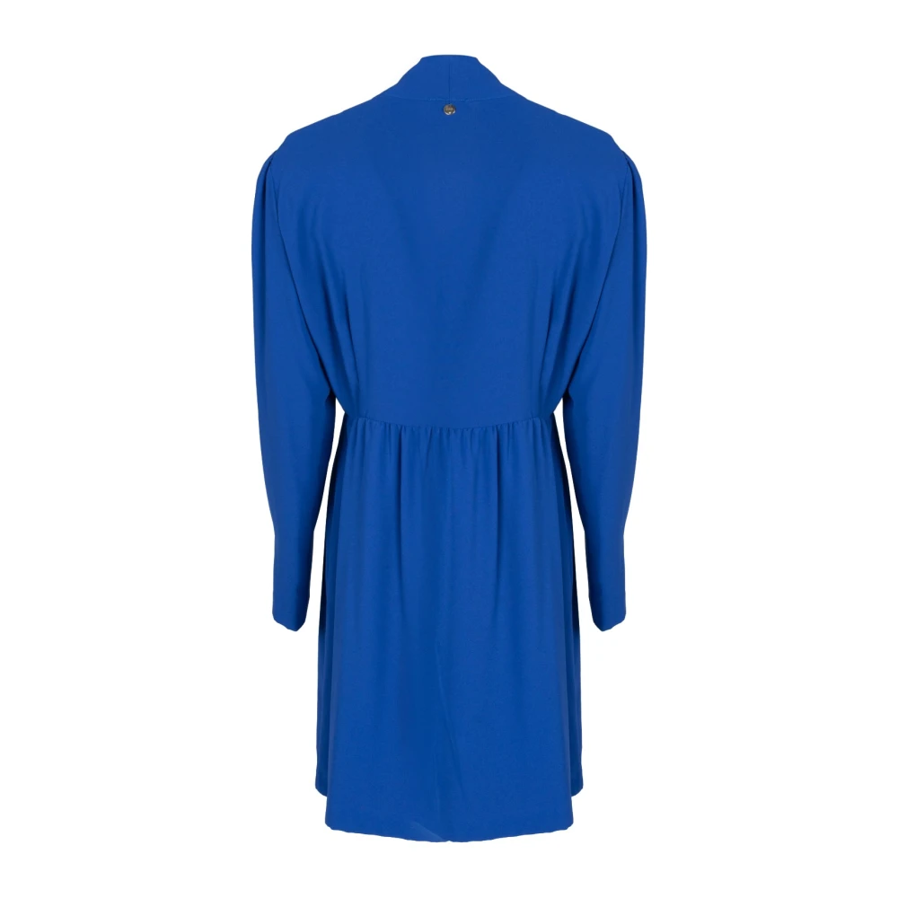Liu Jo Elegante Mini Jurk met Striknek Blue Dames