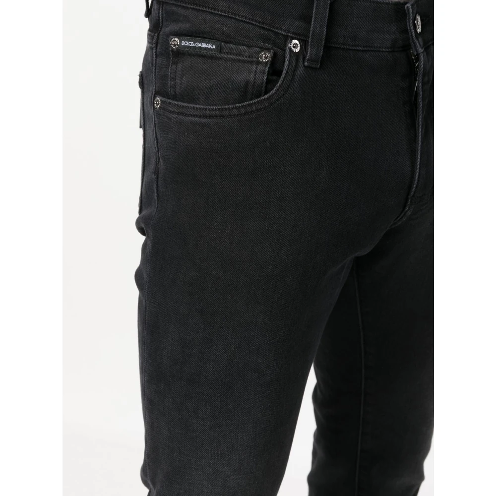 Dolce & Gabbana Zwarte Slim-fit Jeans Black Heren