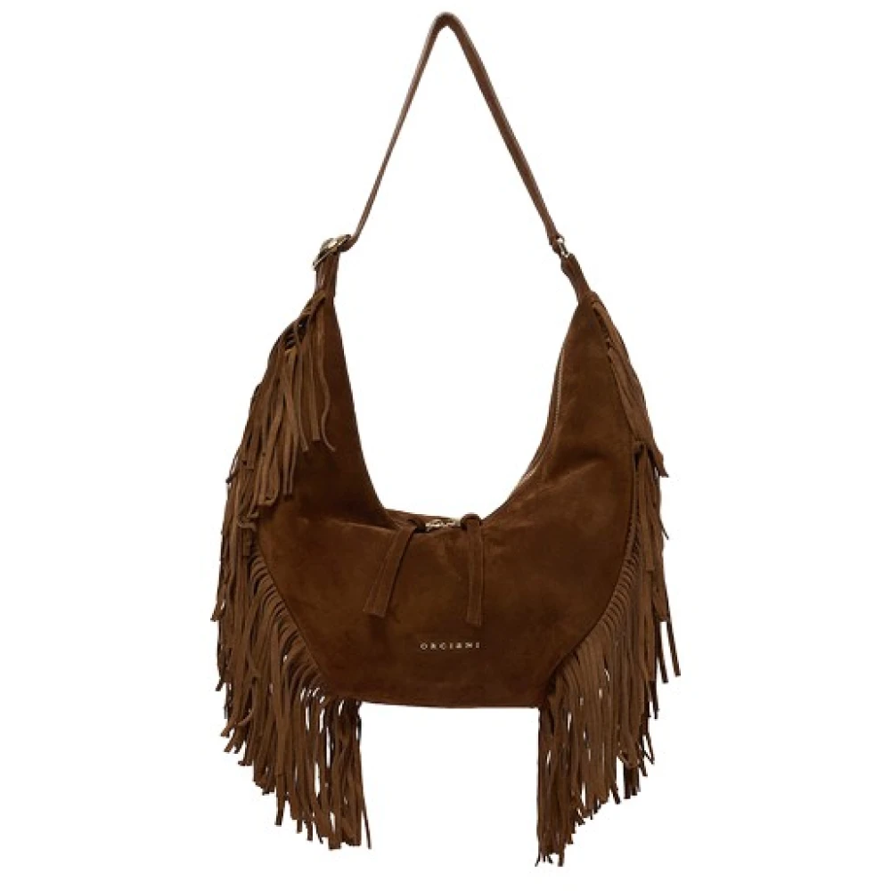 Orciani Mujer Marrón - Hobo Peach Fringe - Bags - One Size - Hobo Peach Fringe