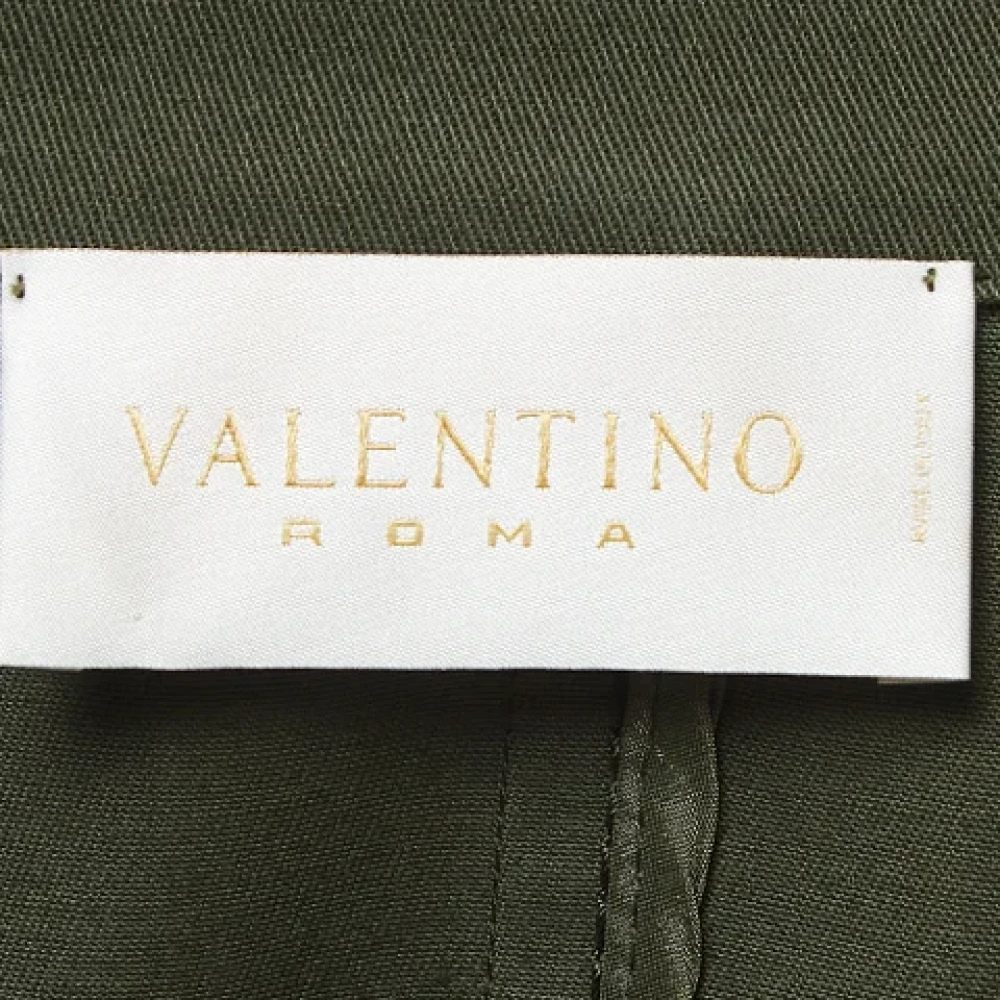 Valentino Vintage Pre-owned Cotton outerwear Green Dames