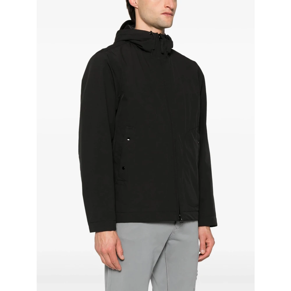 Stone Island Stijlvolle Jas voor Mannen Black Heren
