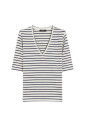 t-shirt-beige-en-lin-stretch-a-col-v