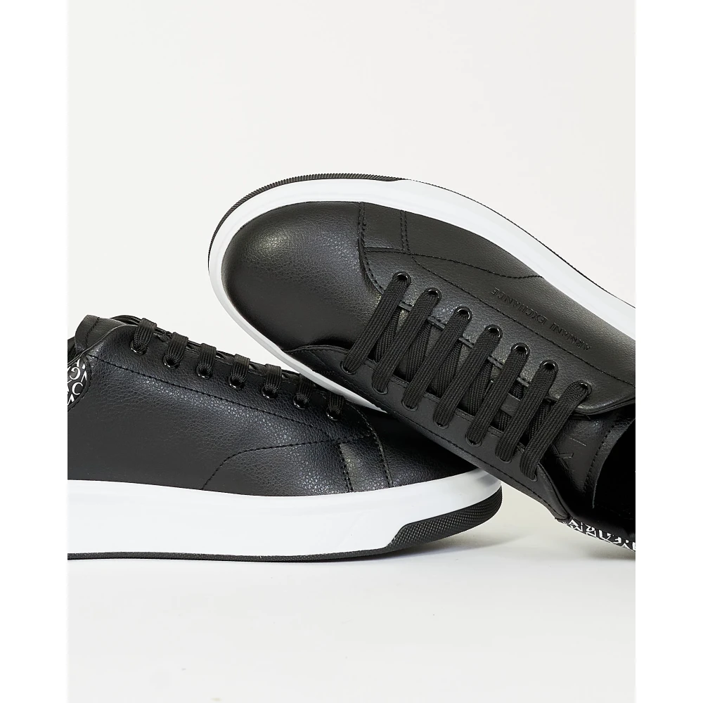 Armani Exchange Zwarte Lage Sneakers Black Heren