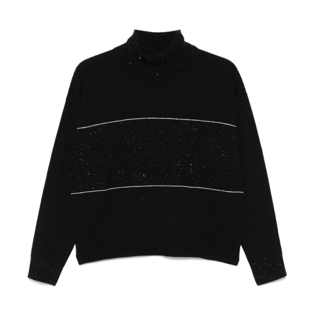PESERICO Stijlvolle I05 Maglia Top Black Dames