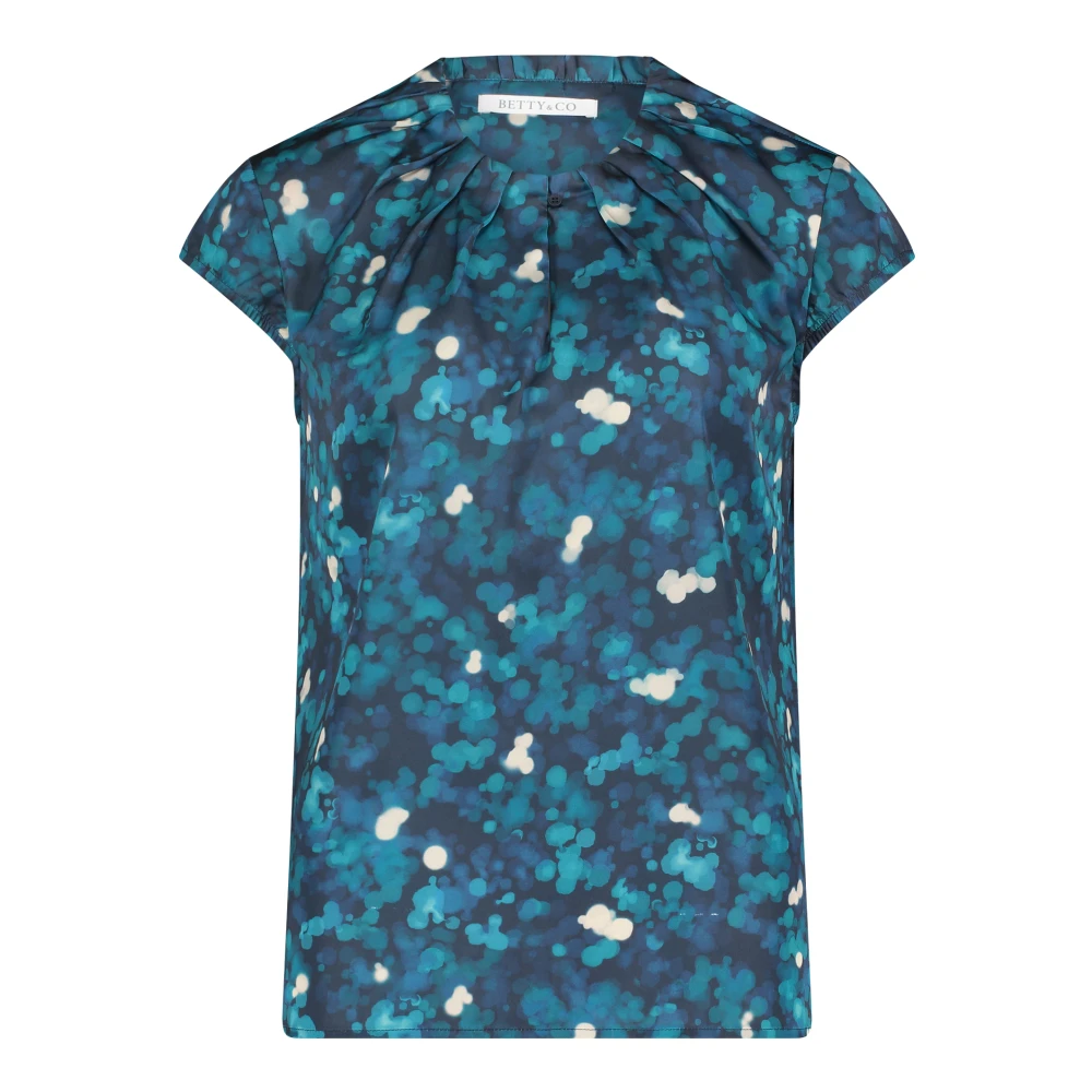 Betty & Co Betoverende korte mouwen blouse Blue Dames