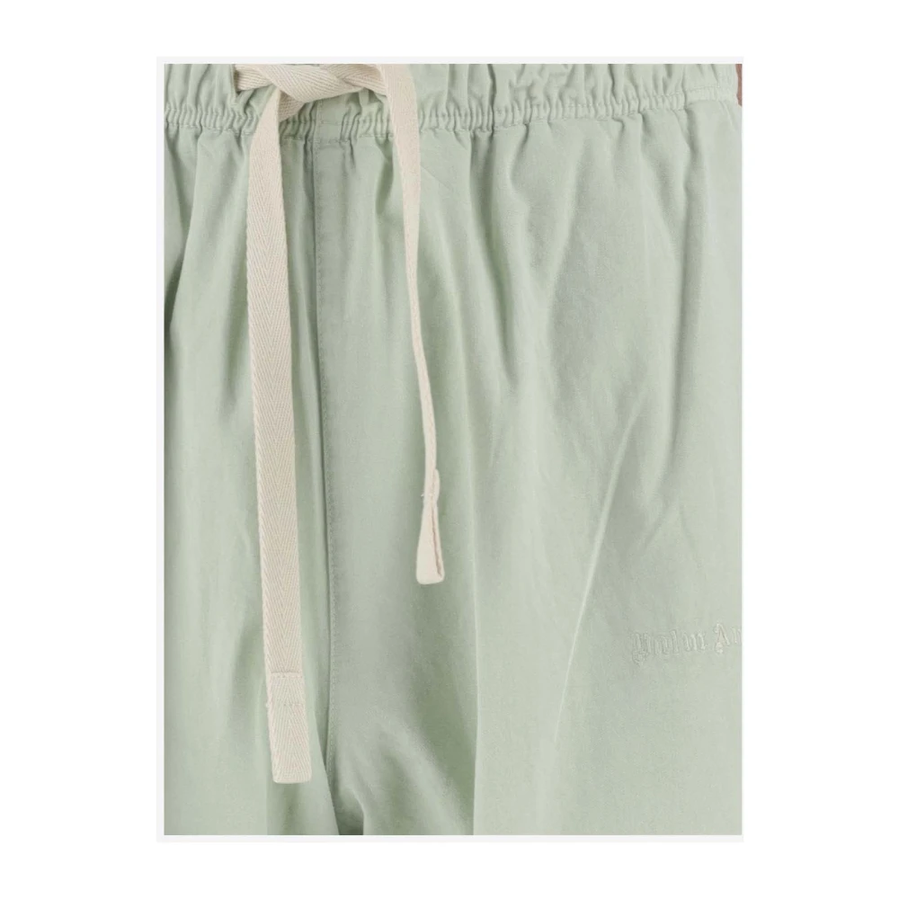 Palm Angels Trousers Green Heren
