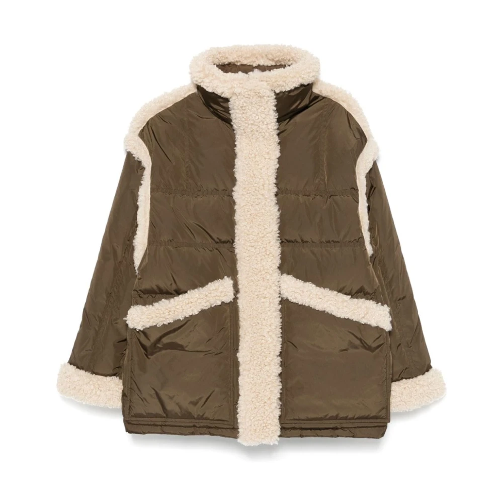 Stand Studio Quiltad Faux Shearling Grön Jacka Green, Dam