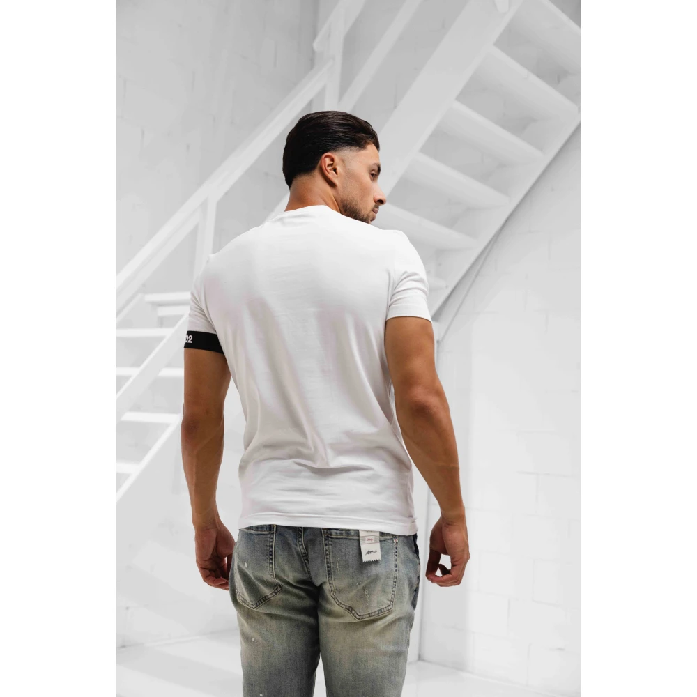 Dsquared2 Heren Wit Ronde Hals T-Shirt White Heren