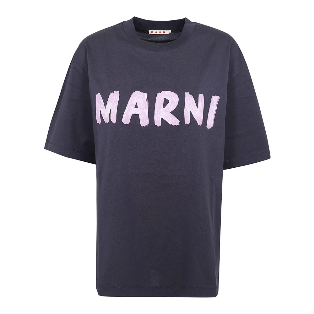 Marni Blublack T-shirt veelzijdig mode-item Blue Dames