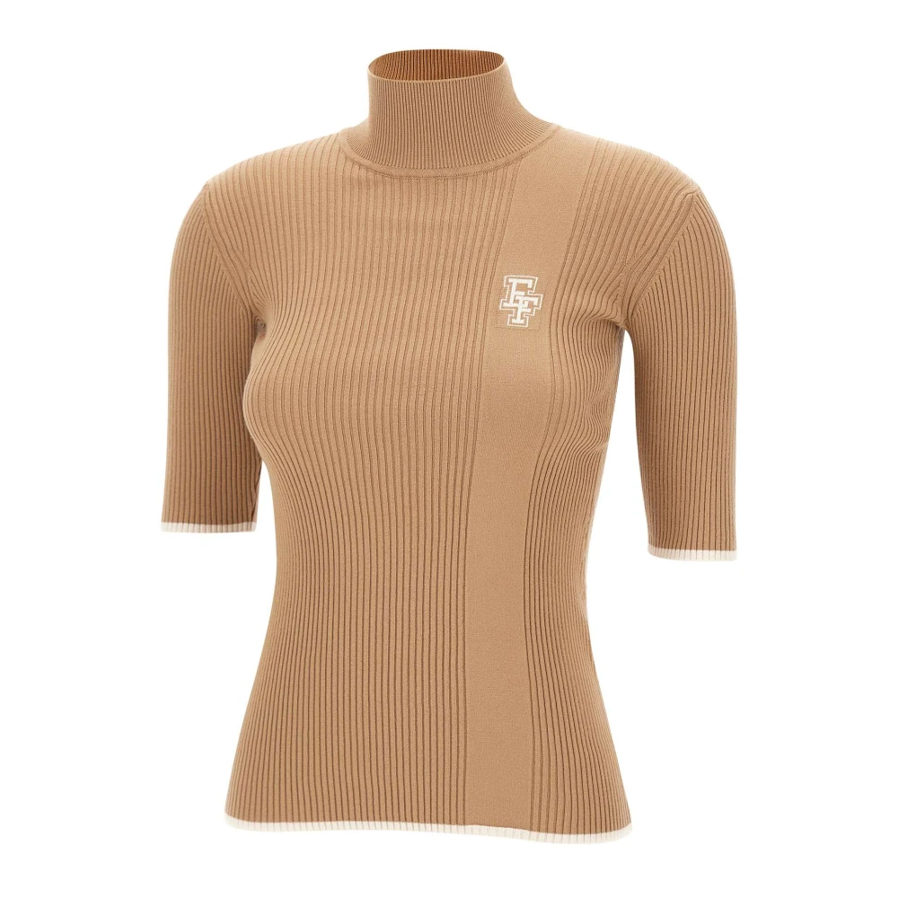 Elisabetta Franchi Dagelijkse Dames Turtleneck Sweater Beige Dames