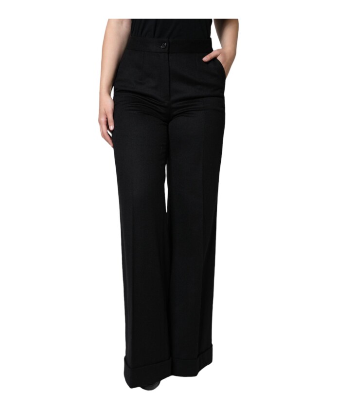 pantalon-boot-cut-en-cachemire-noir