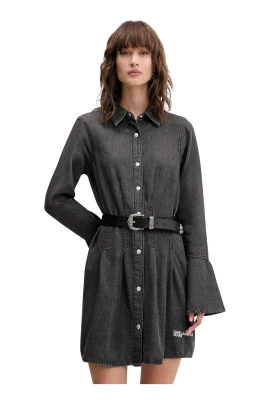 Flared Denim Dress