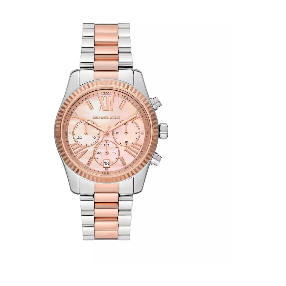 Michael Kors Lexington Chronograph Rostfritt Stål Klocka Pink, Dam