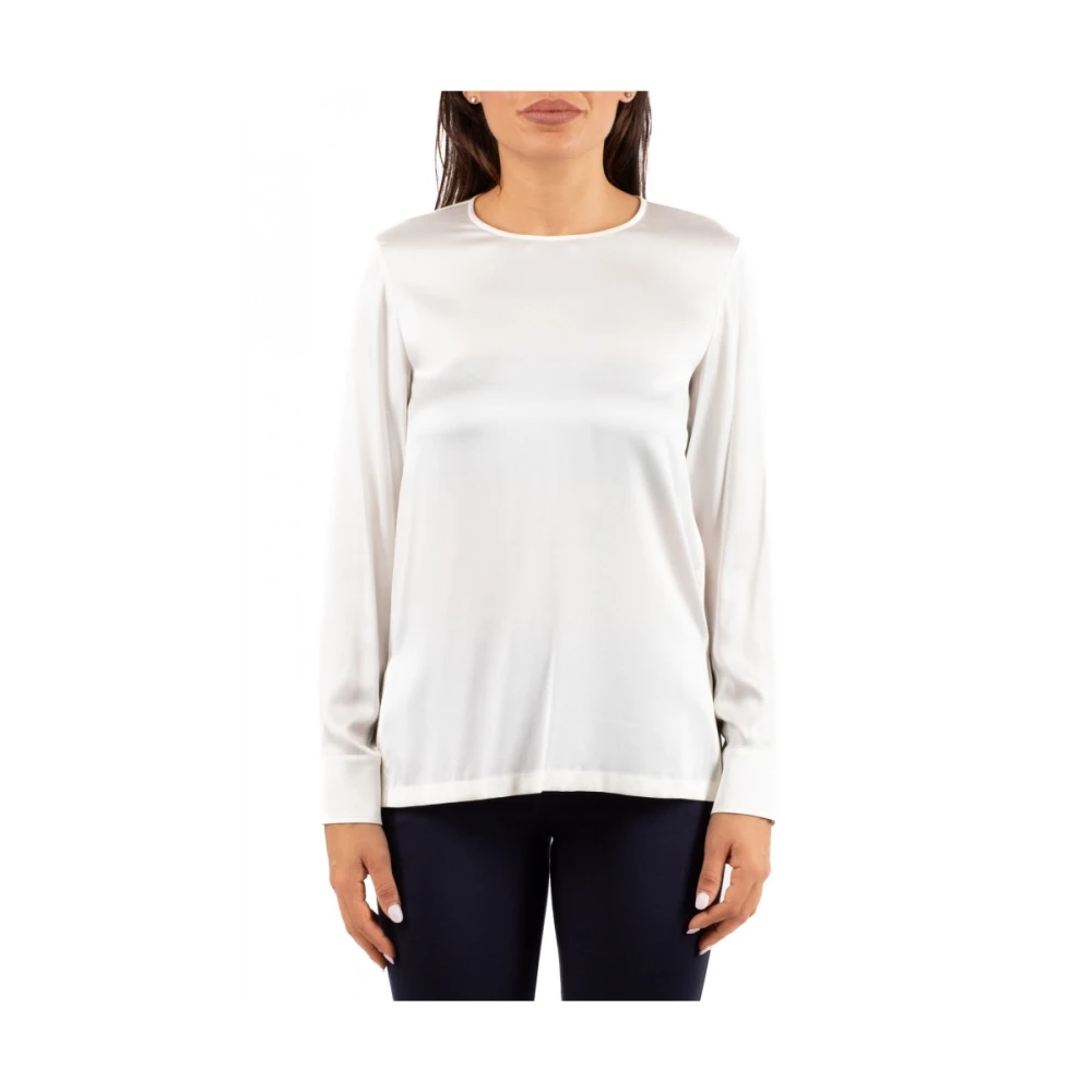 Max Mara Studio Women's White Blouses, Xs, Elegant Shirt For