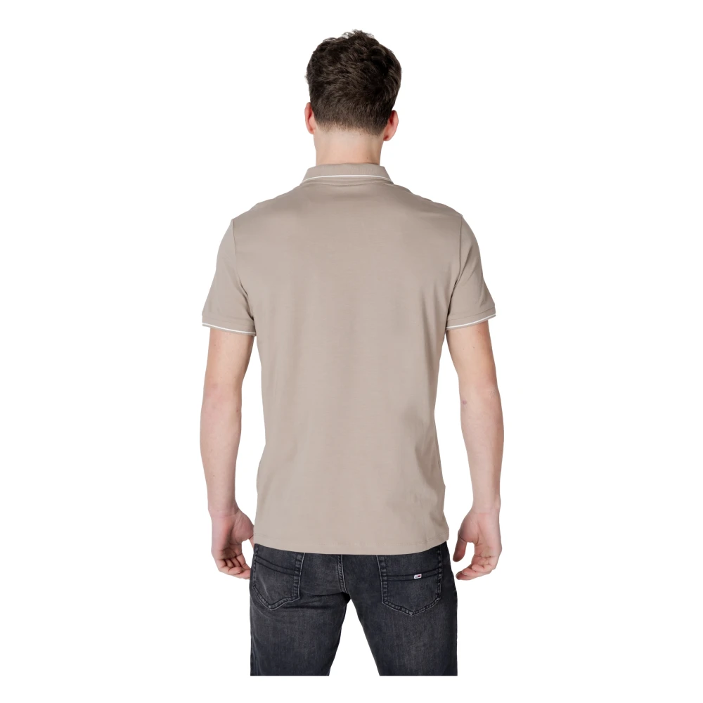 Armani Exchange Polo Korte Mouw Lente Zomer Collectie Beige Heren