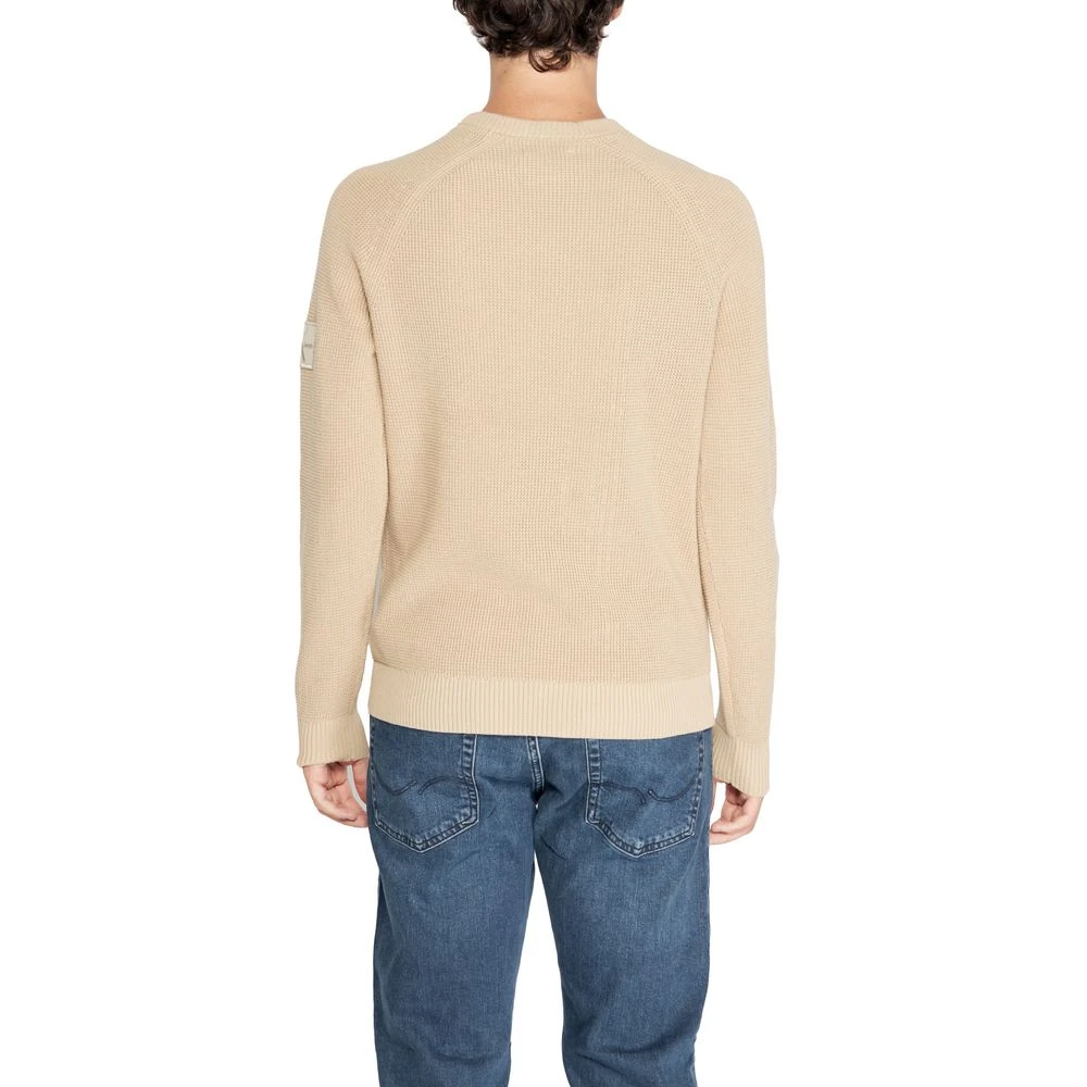 Calvin Klein Jeans Mannen Gebreide Kleding Herfst Winter Collectie Beige Trui Beige Heren