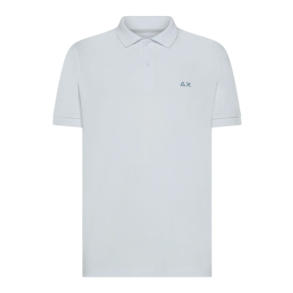 Sun68 Witte Polo Korte Mouw Stijlvol Shirt White Heren