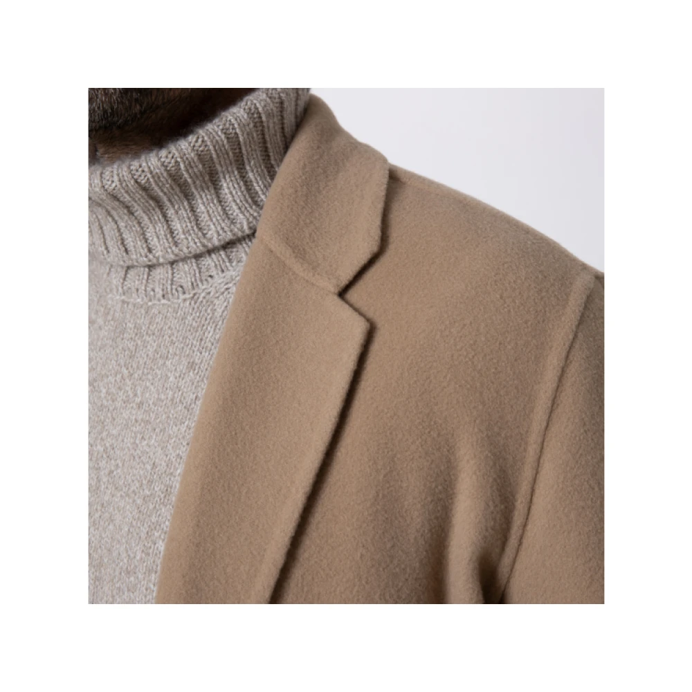 Herno Kameeljas met Drie Knopen Brown Heren