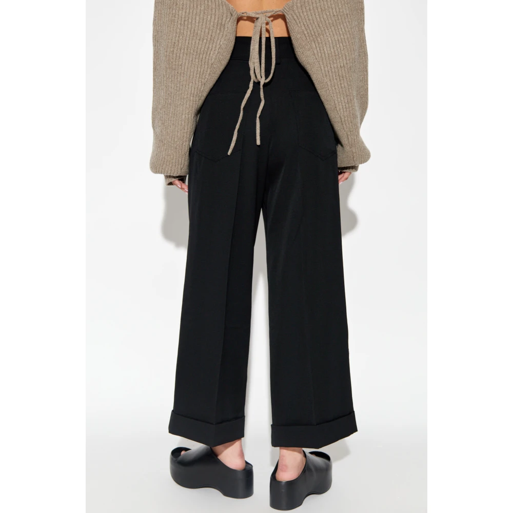 Y-3 Wollen broek Black Dames