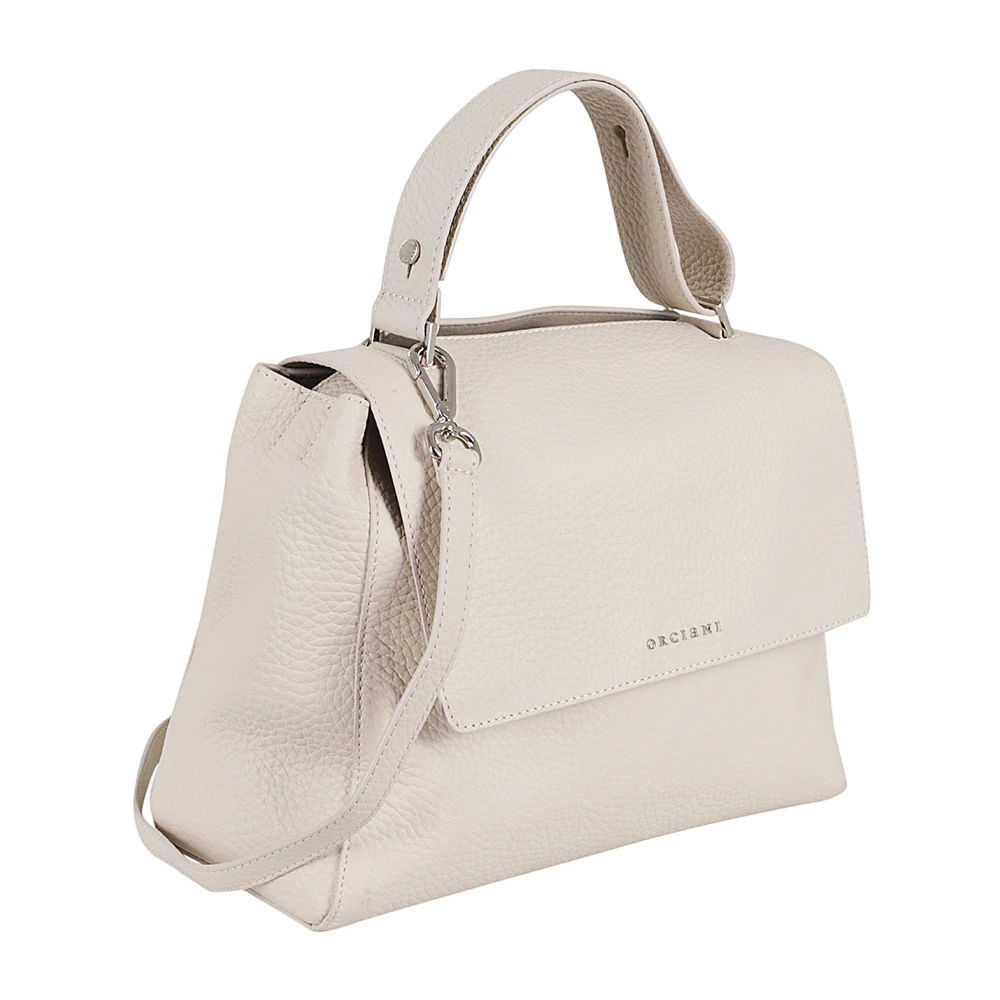 Orciani Zachte Media Leren Tas Beige Dames