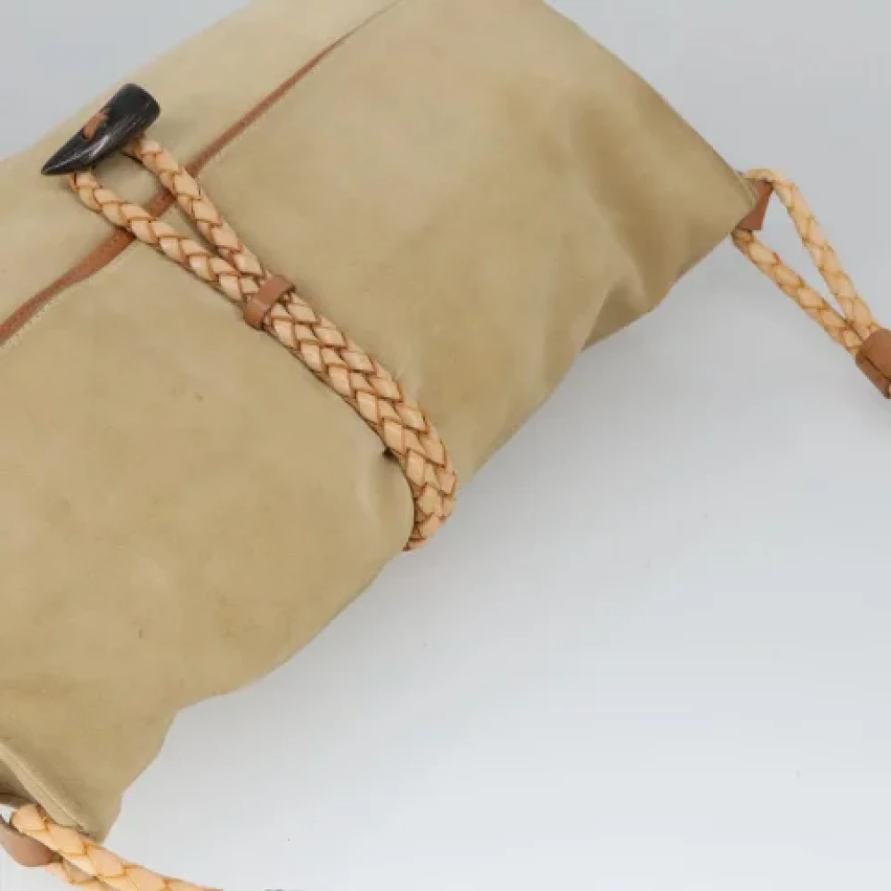 Burberry Vintage Pre-owned Leather shoulder-bags Beige Dames