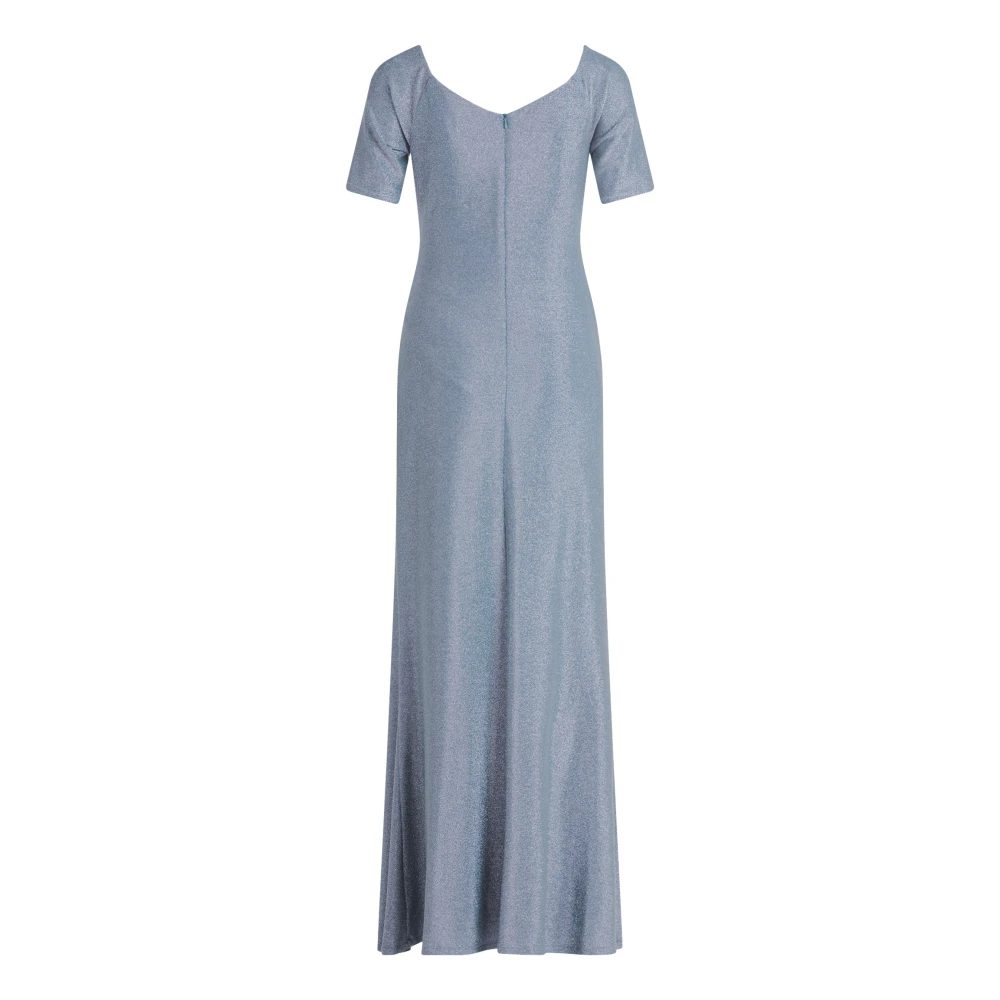 Vera Mont Glitter Avondjurk met Ruches Blue Dames