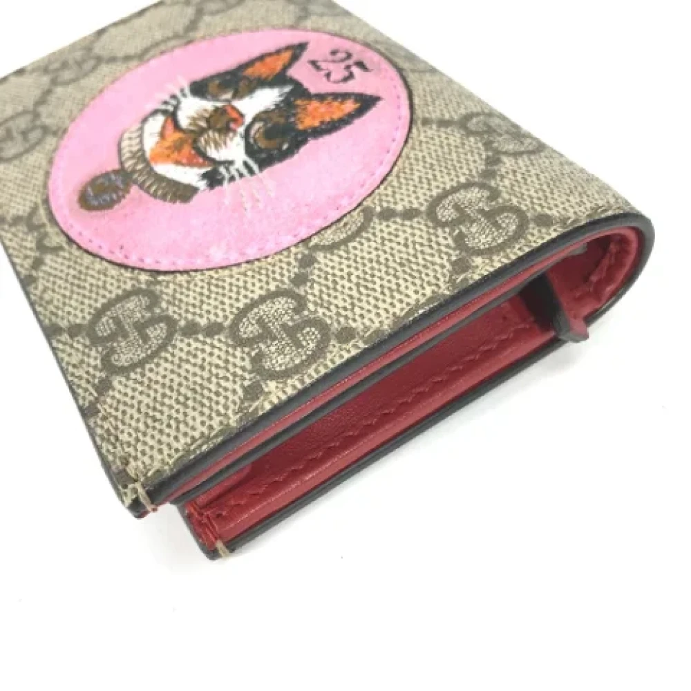 Gucci Vintage Pre-owned Canvas wallets Beige Dames