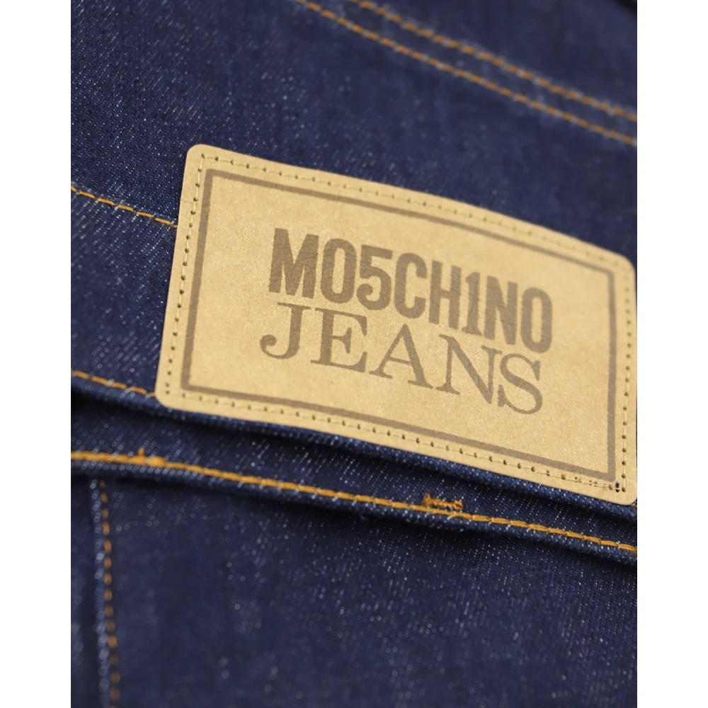 Moschino Reverso Denim Mini Jurk Blue Dames