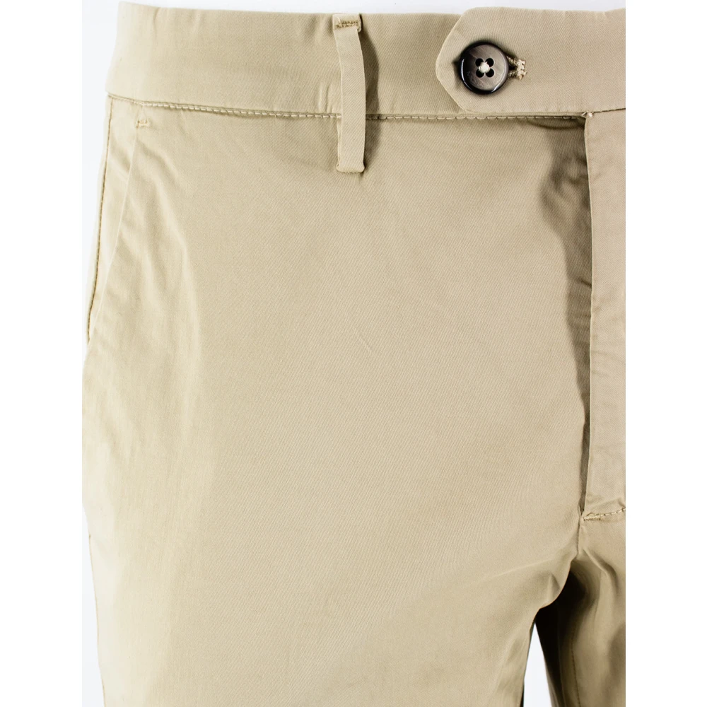 Michael Coal Slim Fit Katoenen Broek Beige Heren