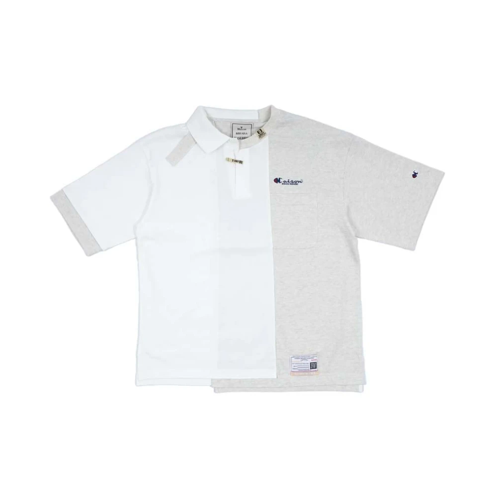 Mihara Yasuhiro Wit Geborduurd Logo T-shirt White Heren